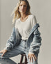 Women's Premium Slub Long Sleeve V-Neck Tee - Bone